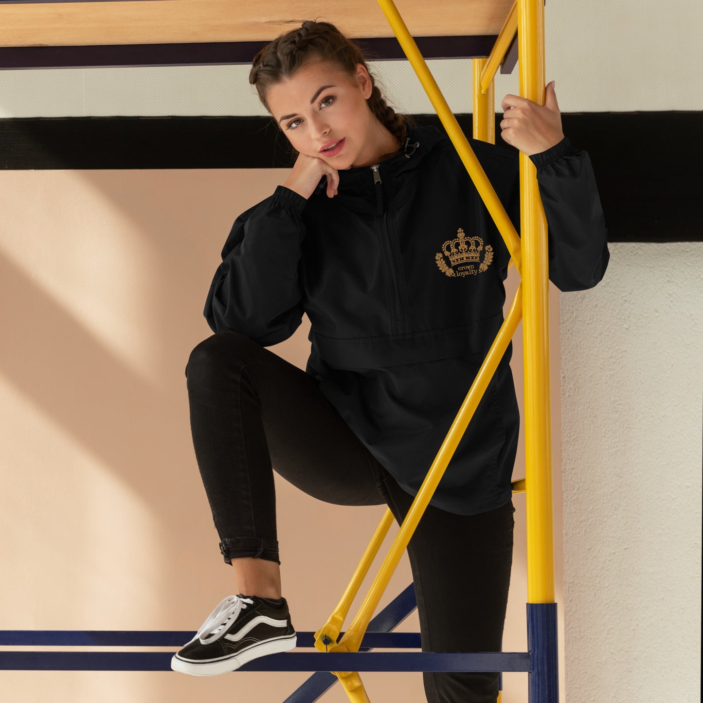 Golden Crown Embroidered Champion Jacket