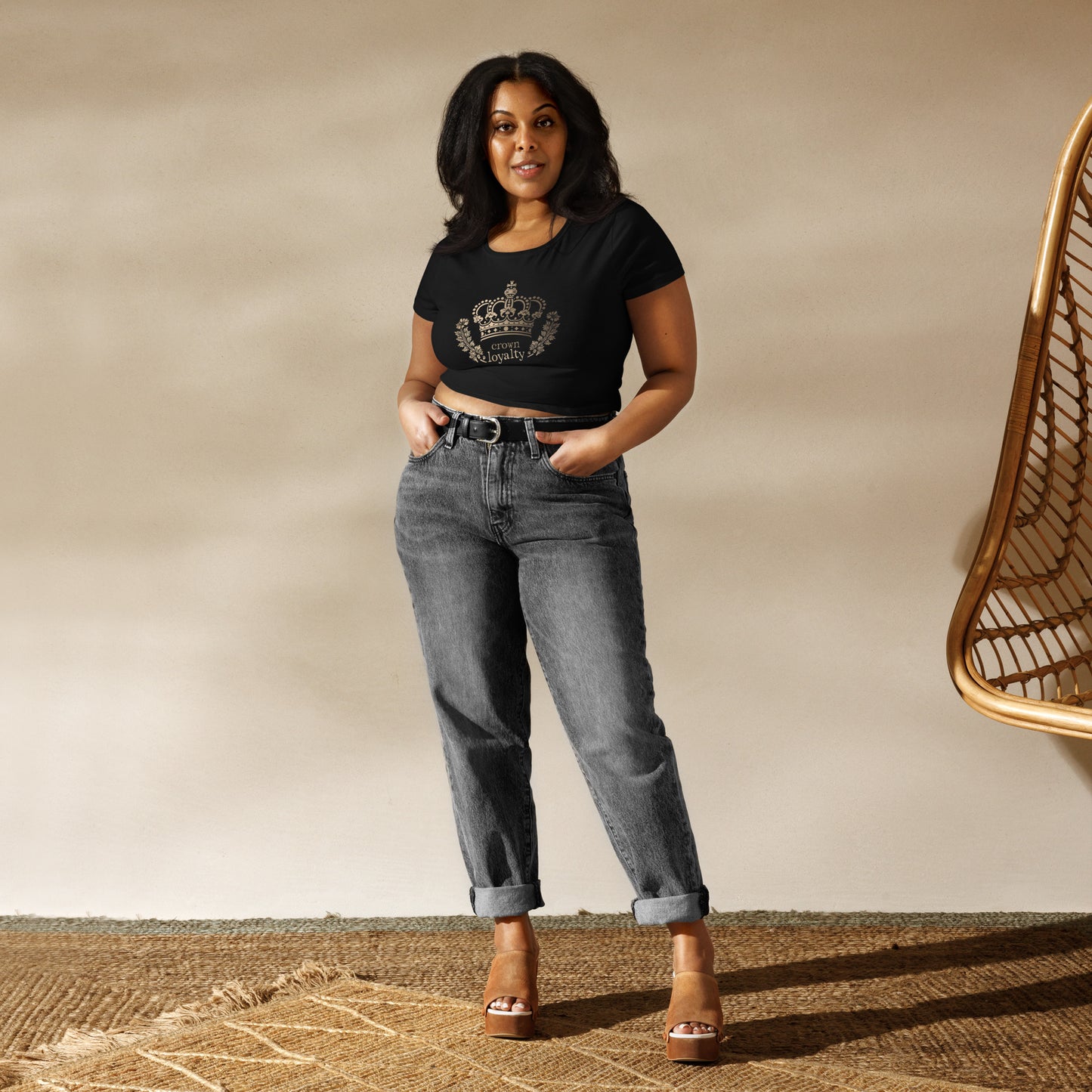 Golden Crown Crop Tee