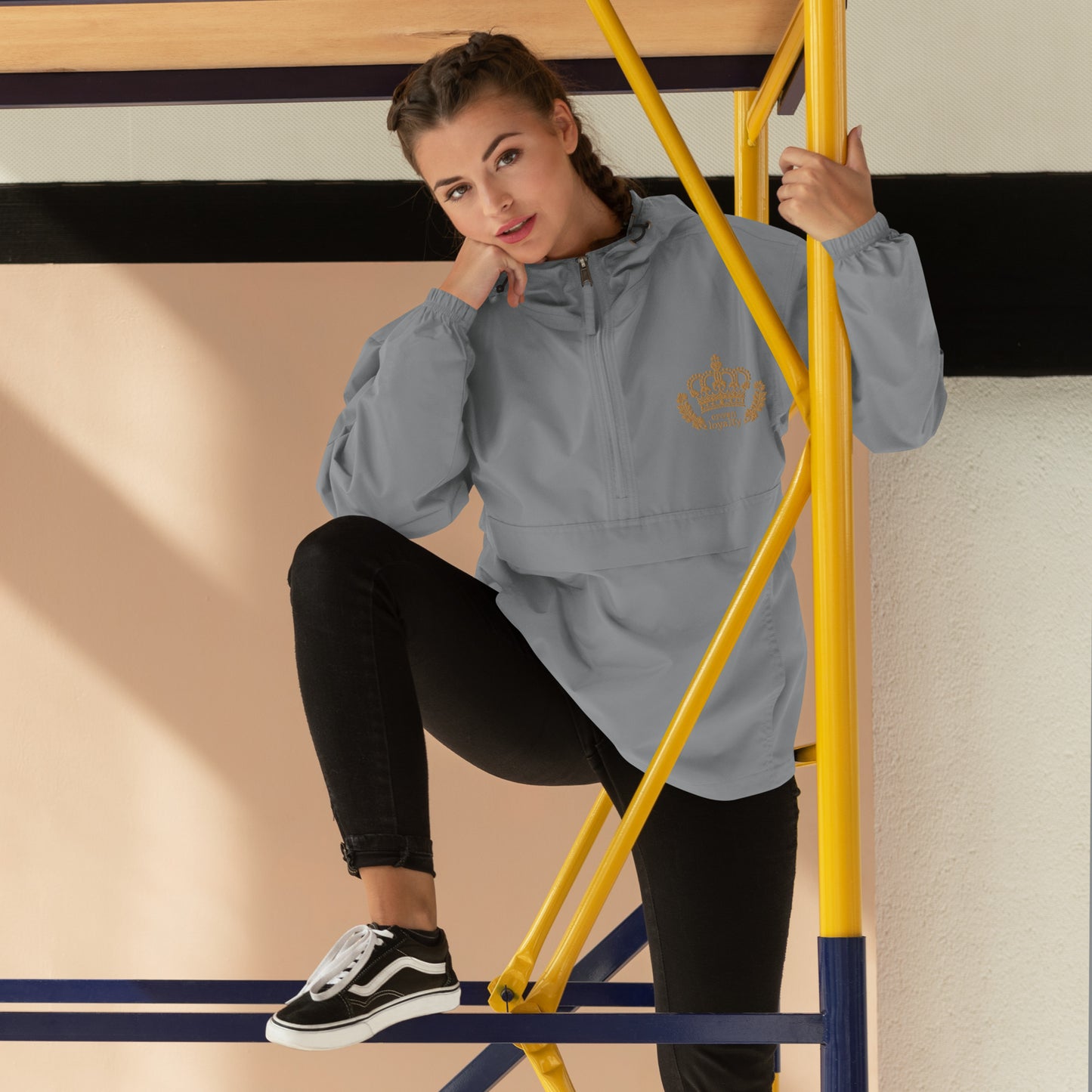 Golden Crown Embroidered Champion Jacket