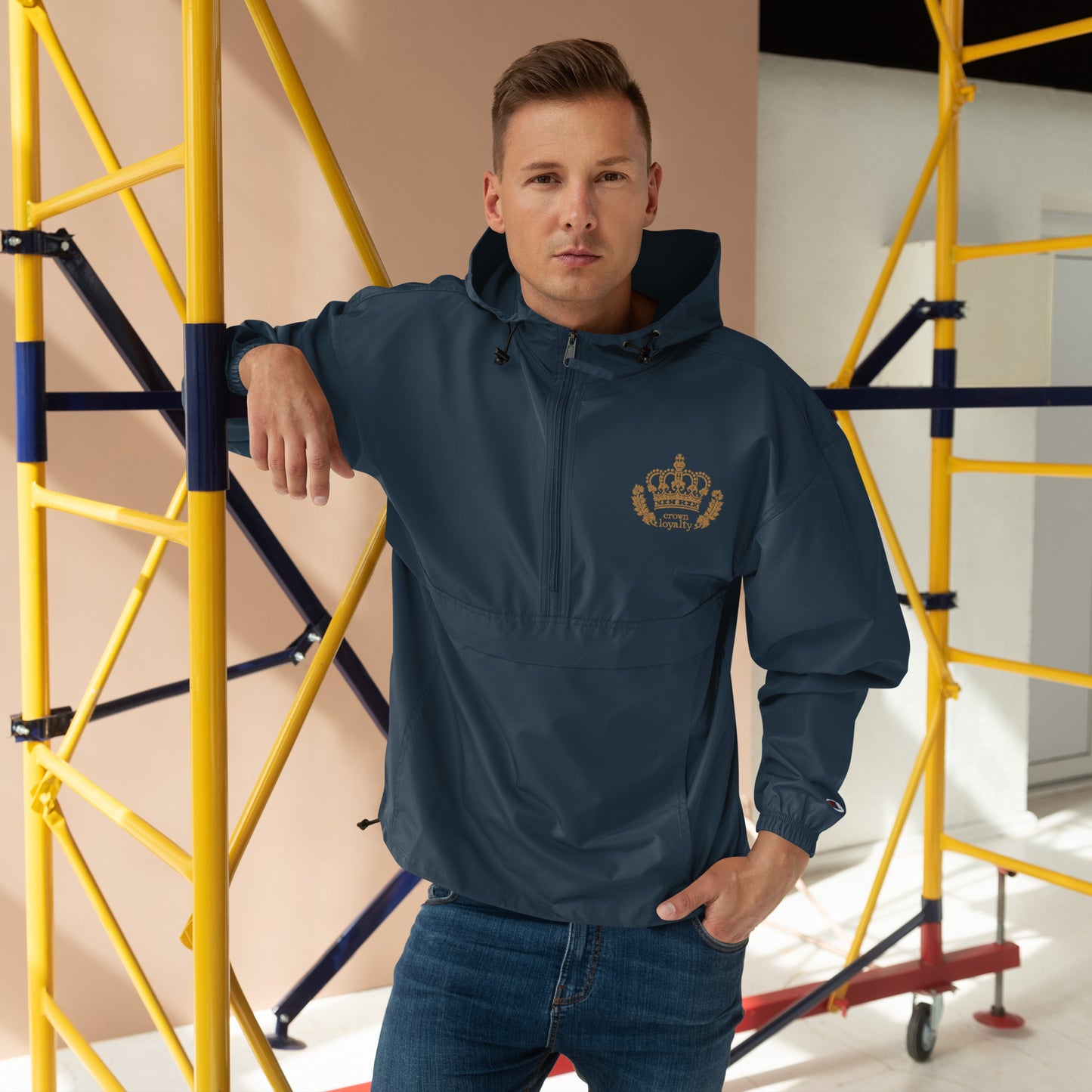 Golden Crown Embroidered Champion Jacket