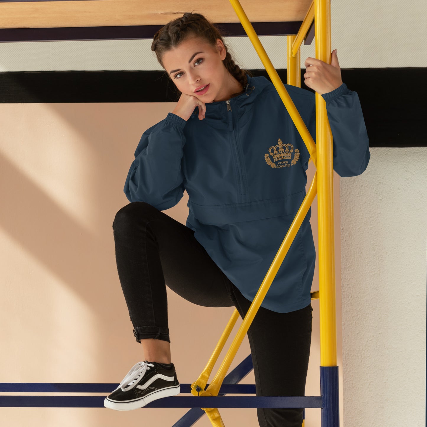 Golden Crown Embroidered Champion Jacket